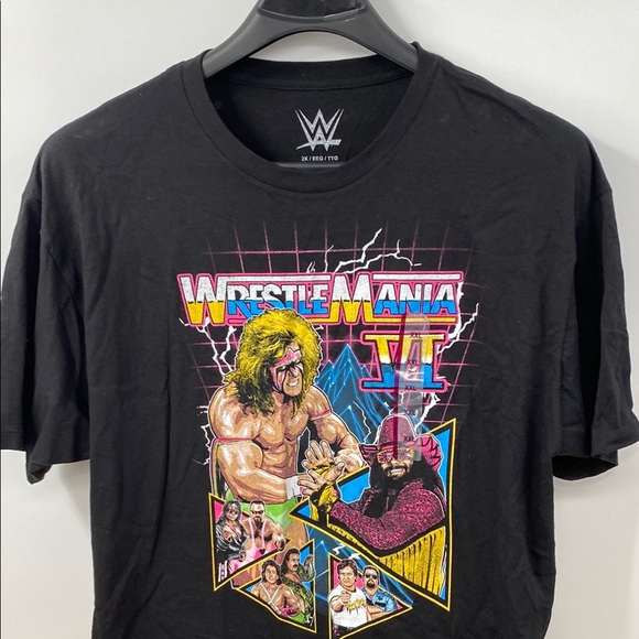 WWE Other - WWE WrestleMania VI Graphic Tee - Black with Neon Artwork